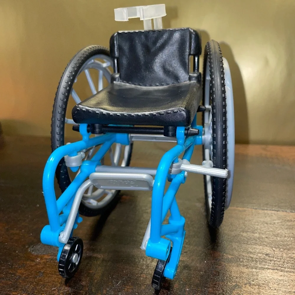 Barbie Doll Blue Wheelchair Toy For Barbie From Mattel EUC‎